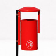 Kosz uliczno - parkowy OBROTOWY (30 litrów) lakierowany - 3