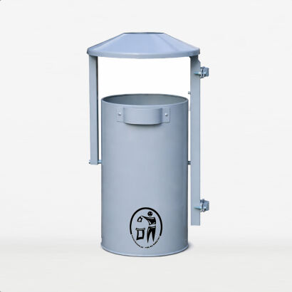 Kosz uliczny - parkowy OBROTOWY lakierowany z popielnicą