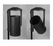 Kosz uliczno - parkowy OBROTOWY XL (38 litrów) lakierowany - 4